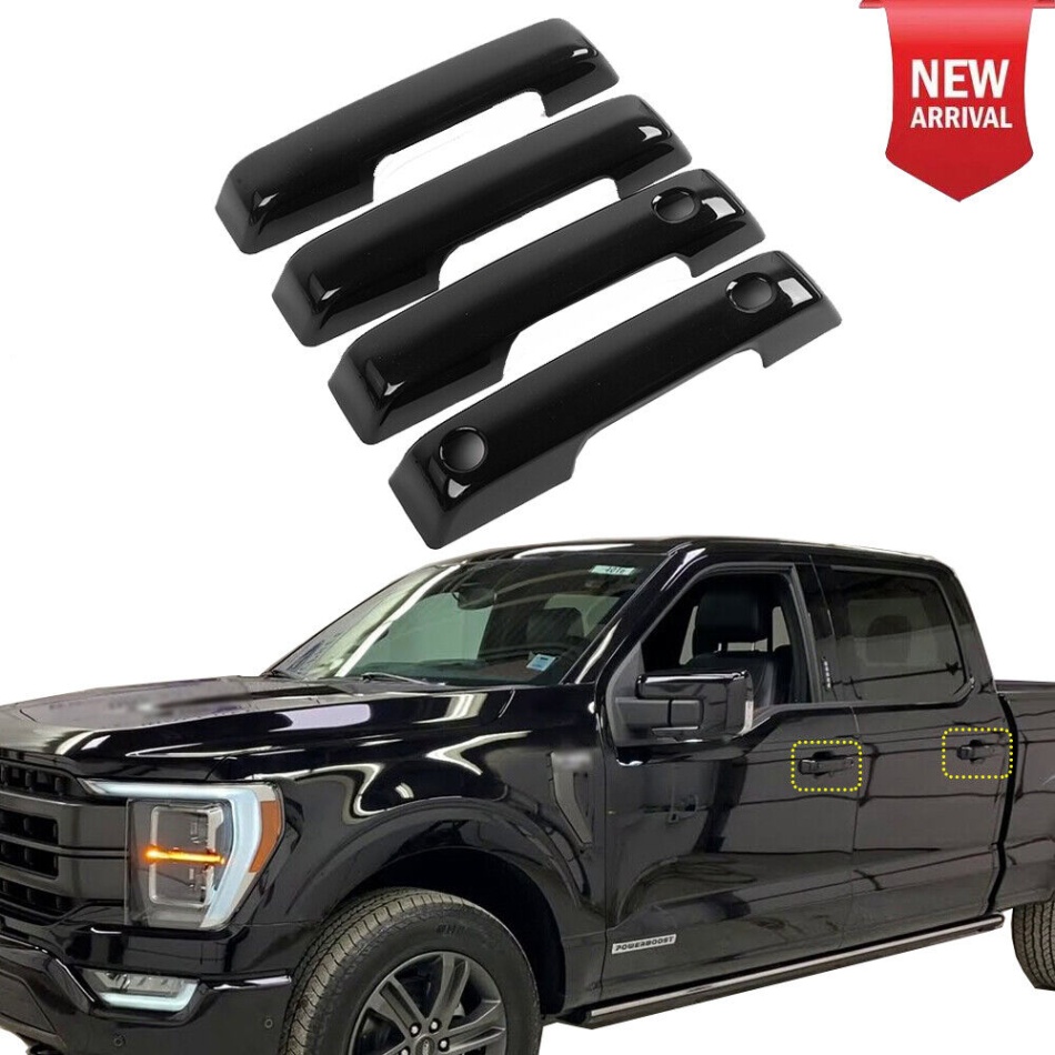 2021 f 150 accessories Bulan 1 Door Handle Cover Handle Trim Decor For Ford F - Black  Accessories x