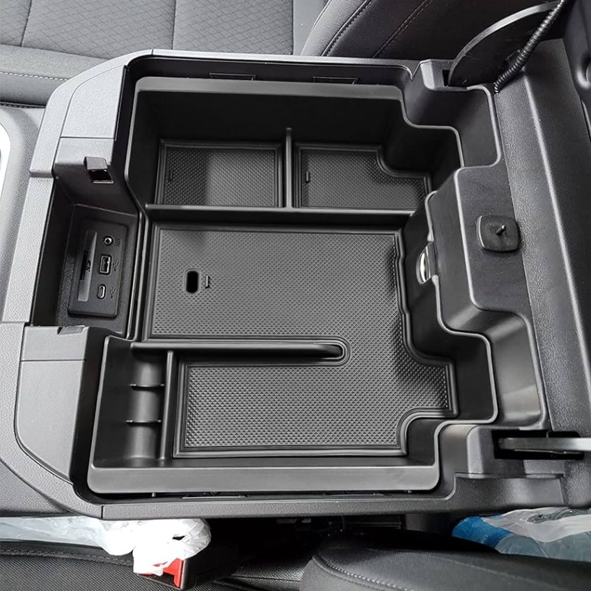 2020 gmc sierra 1500 accessories Bulan 1 Full Size Center Console Organizer Tray Compatible with - Chevy  Silverado/GMC Sierra  and -  Silverado/Sierra HD HD