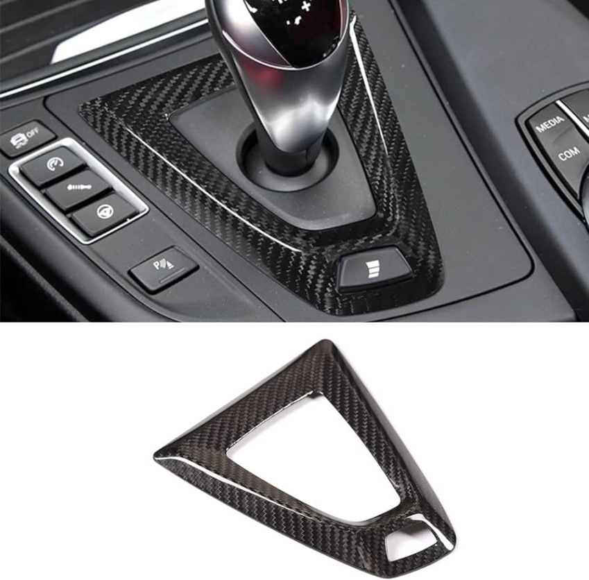 bmw m4 accessories Bulan 5 Real Carbon Fiber Interior Accessories Fit for BMW LHD F F M M  20- Car Gear Lever Panel Base Cover Gear Protection Panel Frame   Piece Set