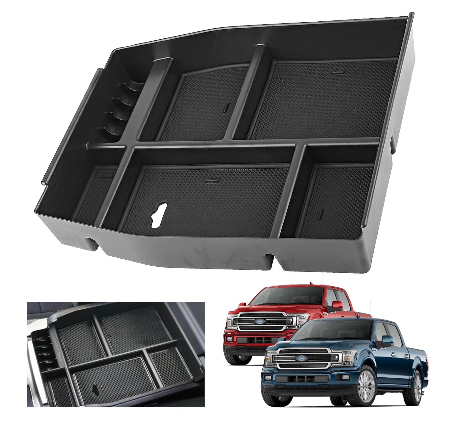 2018 f150 accessories Niche Utama Home  F Console Tray Center Console Organizer Tray for - Ford  F- Raptor Mid Armrest Glove Storage Box for Ford F  Accessories  NOT