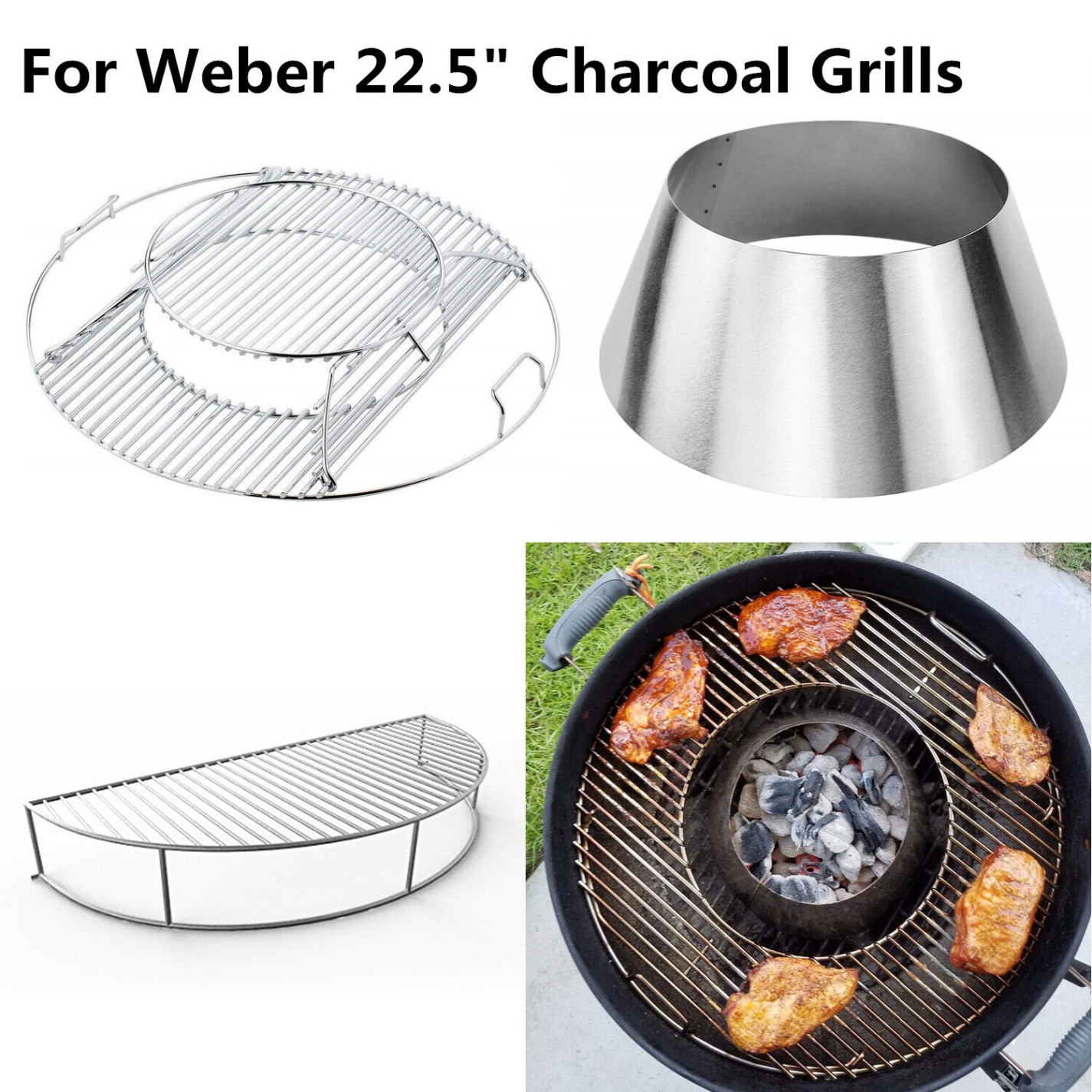 weber charcoal grill accessories Niche Utama Home Grill Charcoal Holder Cooking Grate Warming Rack for