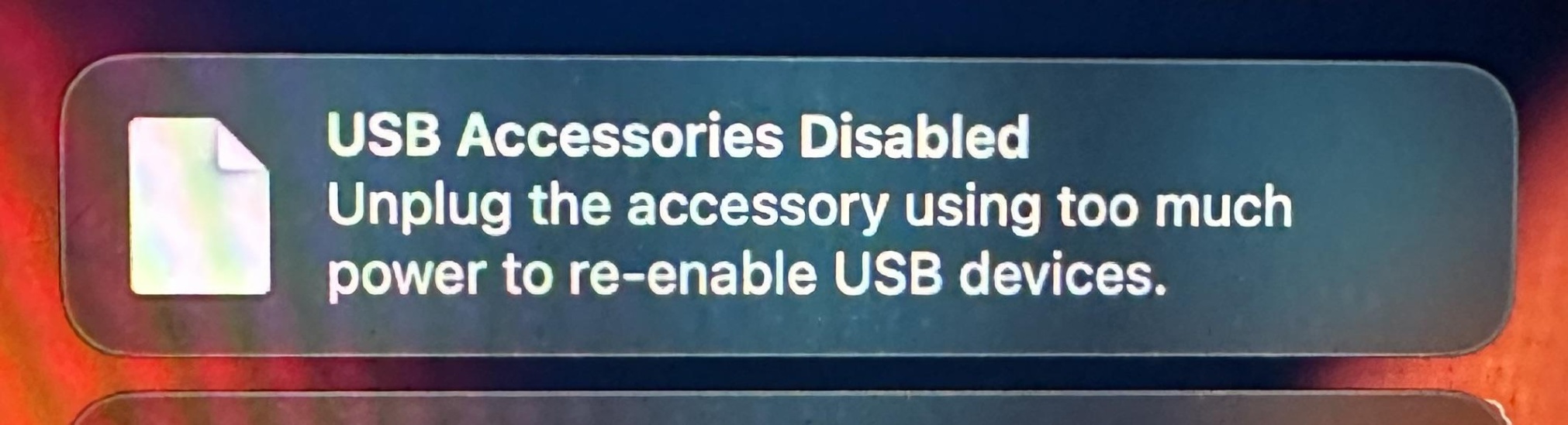 usb accessories disabled Niche Utama Home MacBook Pro  disables USB when using Universal Audio Apollo