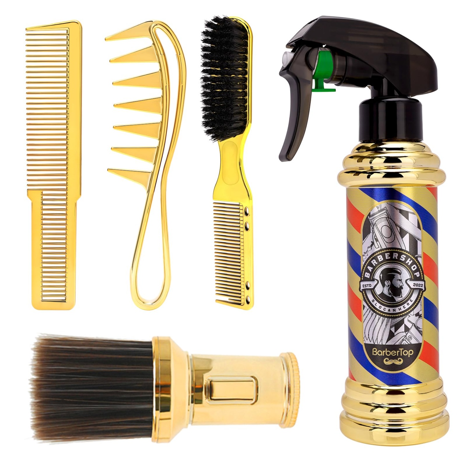 shop hair styling tools & accessories Niche Utama Home  Pieces Salon Hair Styling Tools Set, Barber Spray Bottle Haircut Styling  Mix Comb, Salon Cleaning Hair Brush Oil Head Wide Tooth Comb for Beauty