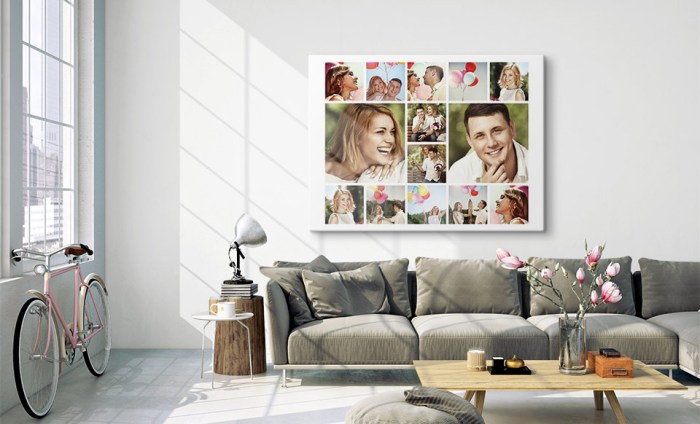 Collage canvas prints printing portrait