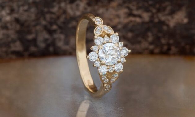 Ring mit blumen deko